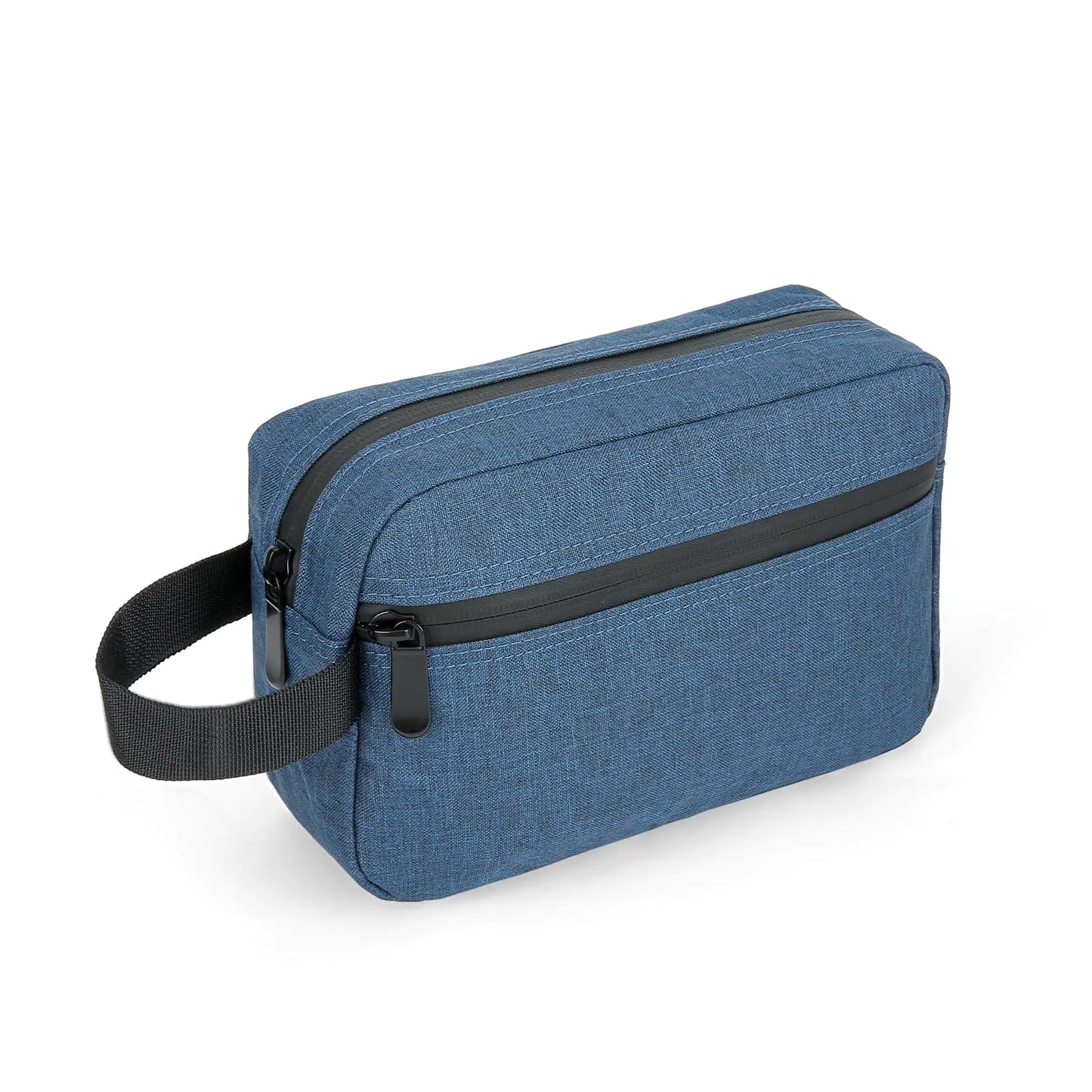 Travel Toiletry Bag for Men & Women – Hanging Dopp Kit with Large Capacity, Waterproof Interior and Side Handle (Navy Blue)